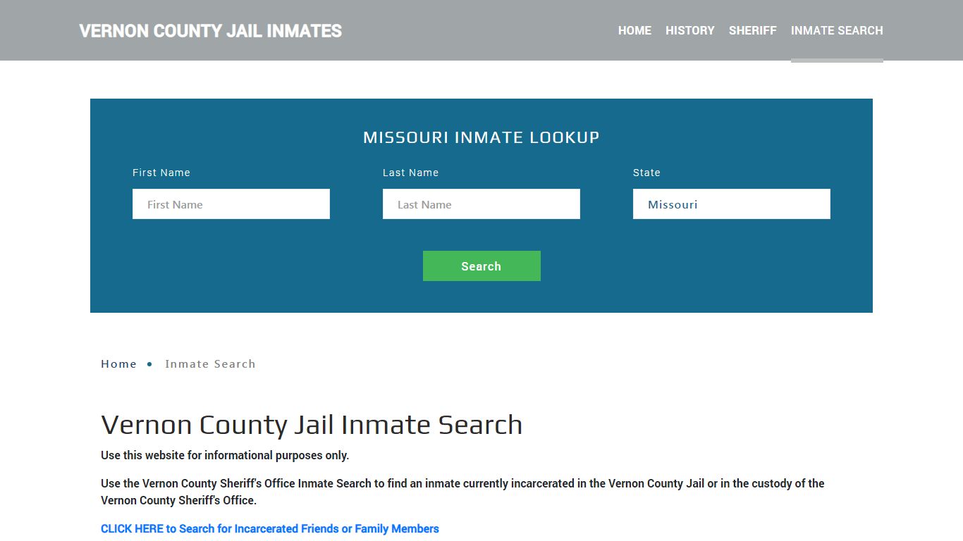 Vernon County, MO Detainee Lookup